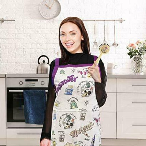NEW Apron...Passover Potpourri Cotton with Décor Pesach Jewish Holiday Seder - Picture 6 of 6